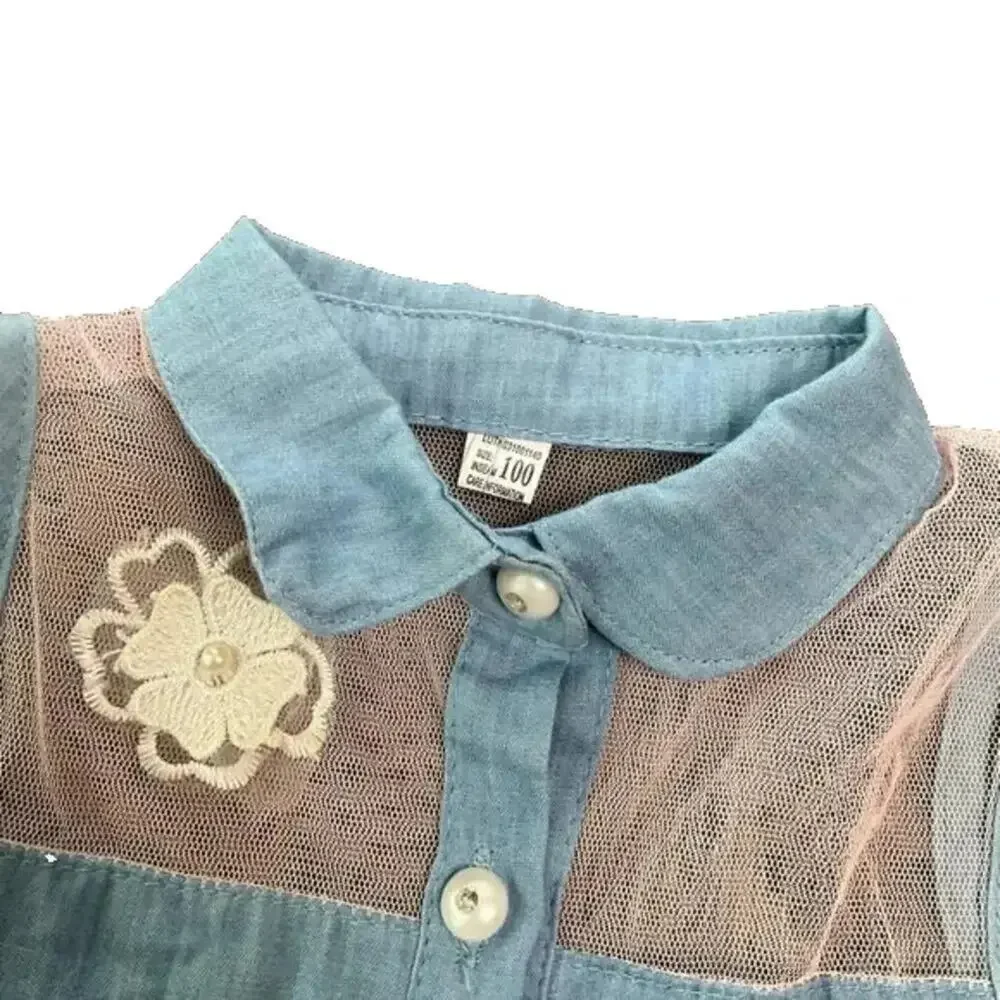 Girls Dress Pink Blue Tutu Sleeveless Flower Dress Size 3T